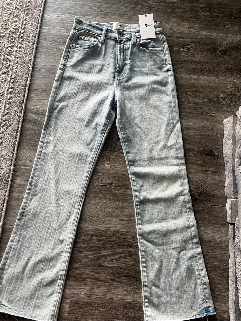 7 For All Mankind Light Blue Flare Jeans